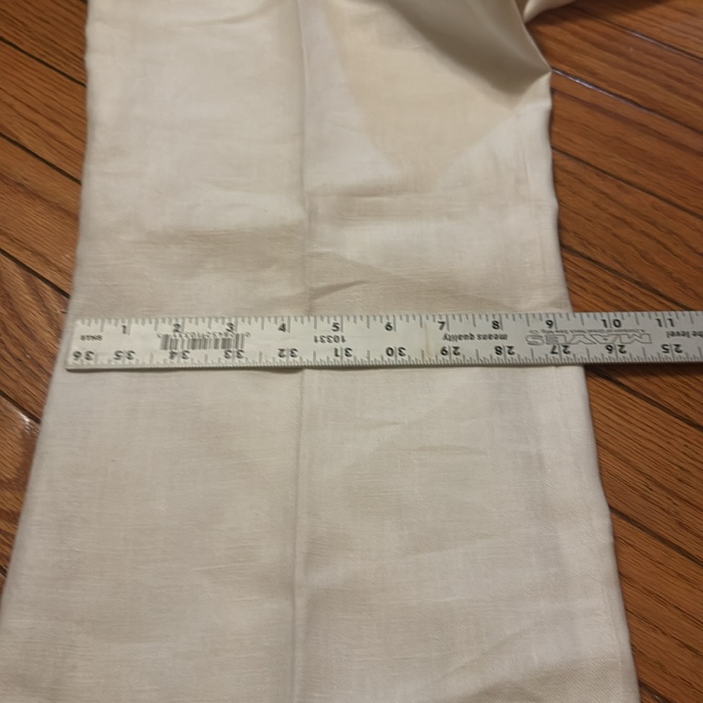 Ralph Lauren White Wide-Leg  100% Linen Trousers - Picture 8 of 8